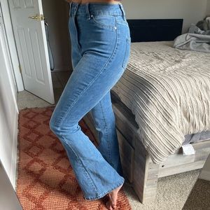 High rise flared jeans